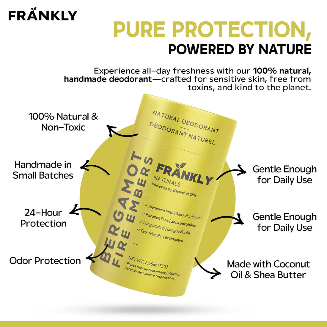 Natural Deodorant - Bergamot & Fire Embers
