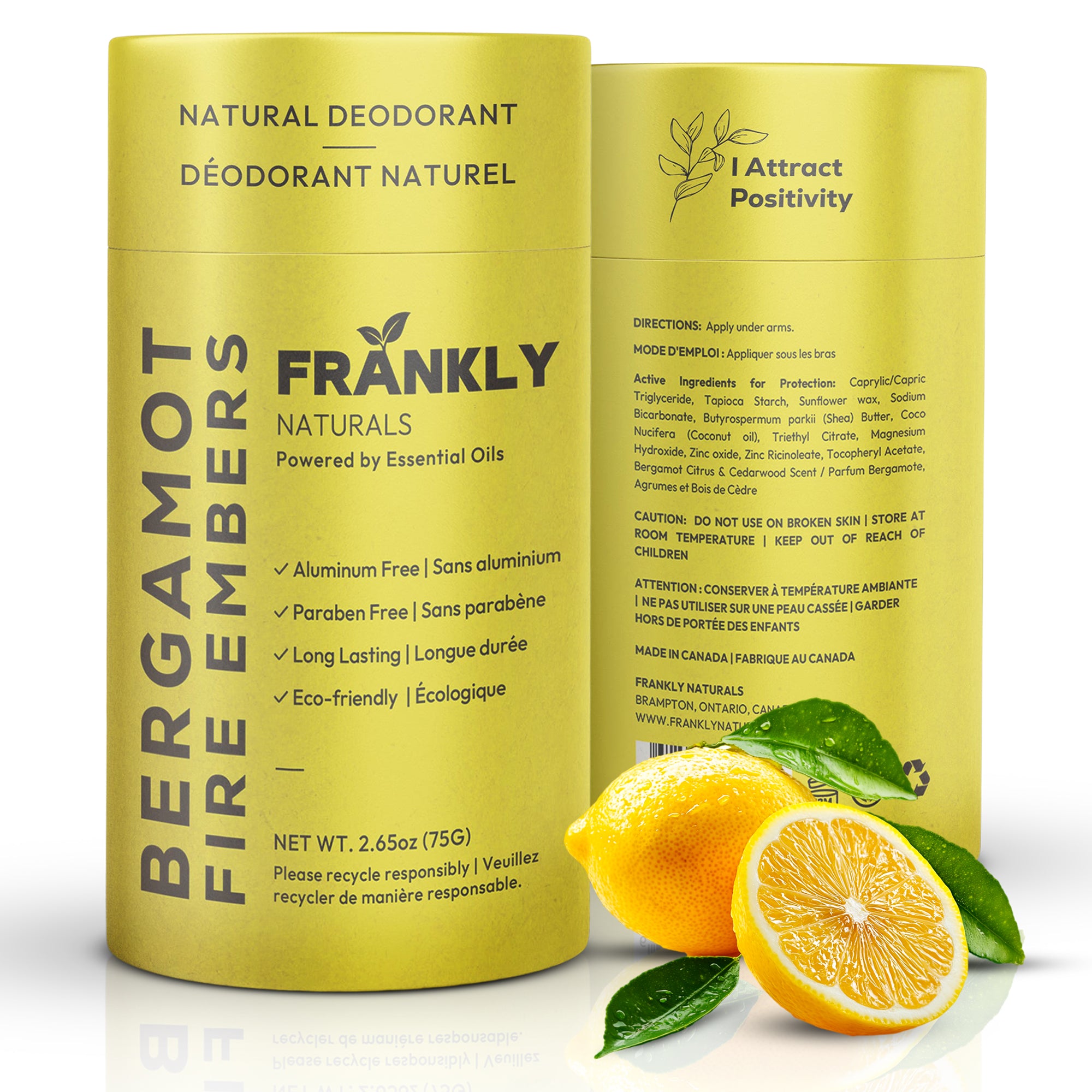 Natural Deodorant - Bergamot & Fire Embers